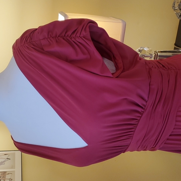 IVY BLU DRESS, size 10, rose, cap sleeve, v-neck, full pleated skirt, excellent. - Picture 3 of 11